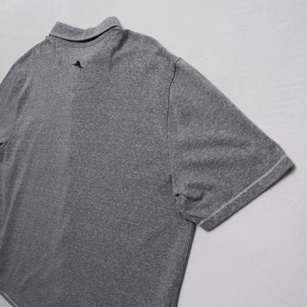 Tommy Bahama Button Up Shirt Mens XXL Gray IslandZone Short Sleeve Marl Pocket - Picture 16 of 16